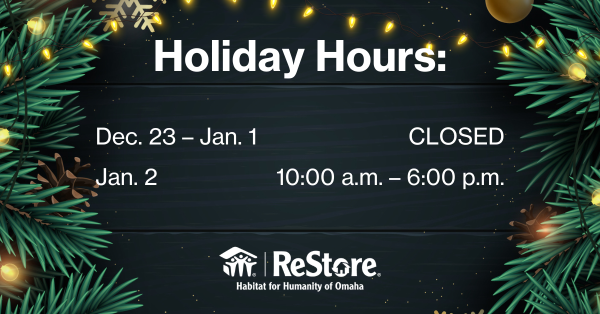 Donate and Volunteer at ReStore by Habitat for Humanity Omaha, NE